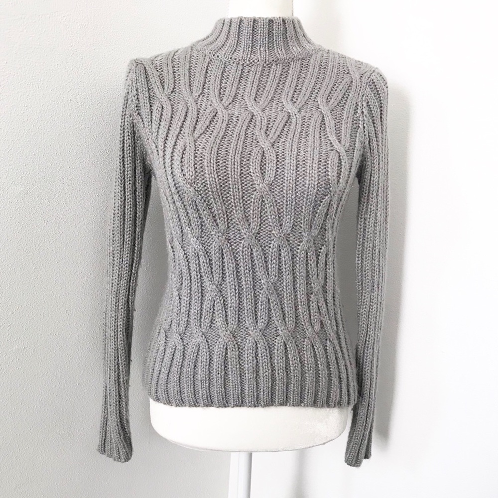 Copper Key Mock Neck Fitted Sweater